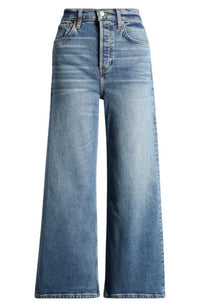 Re/Done - Women's High Rise Wide Leg Crop Jeans