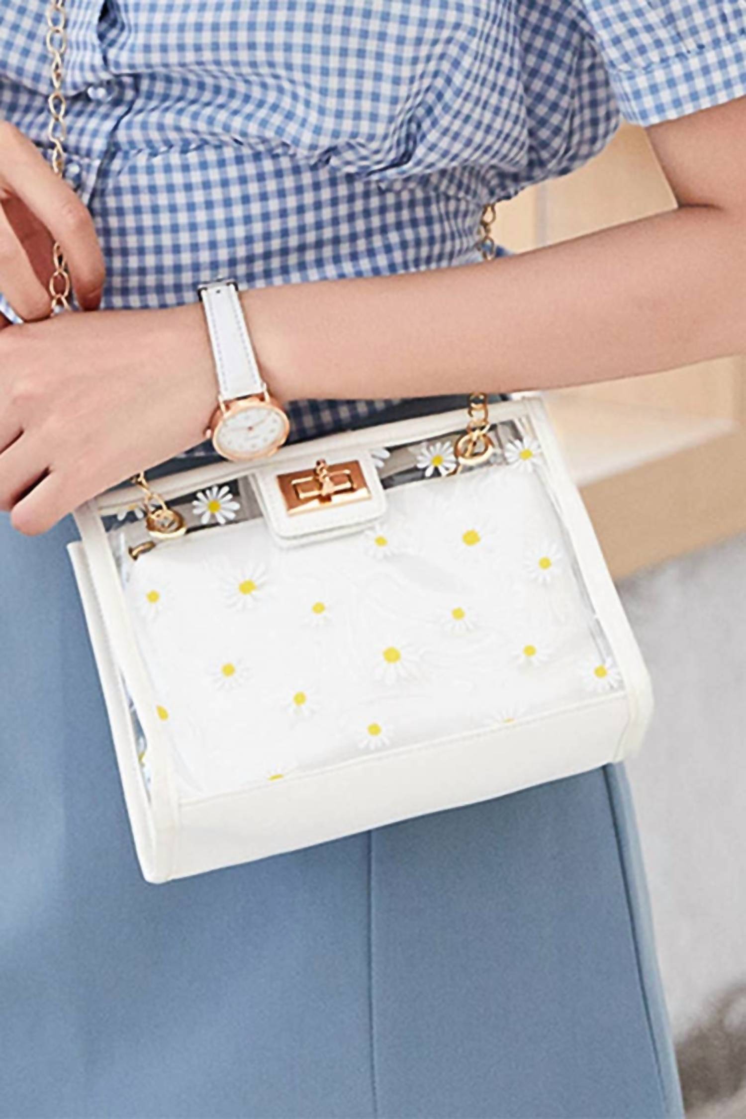 Accity - Daisy Floral Transparent Mini Crossbody Bag