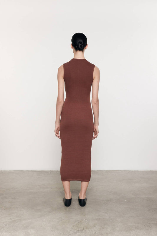 Enza Costa - SILK KNIT SLEEVELESS TWIST MIDI