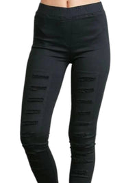 Umgee - High Waist Distressed Jeggings