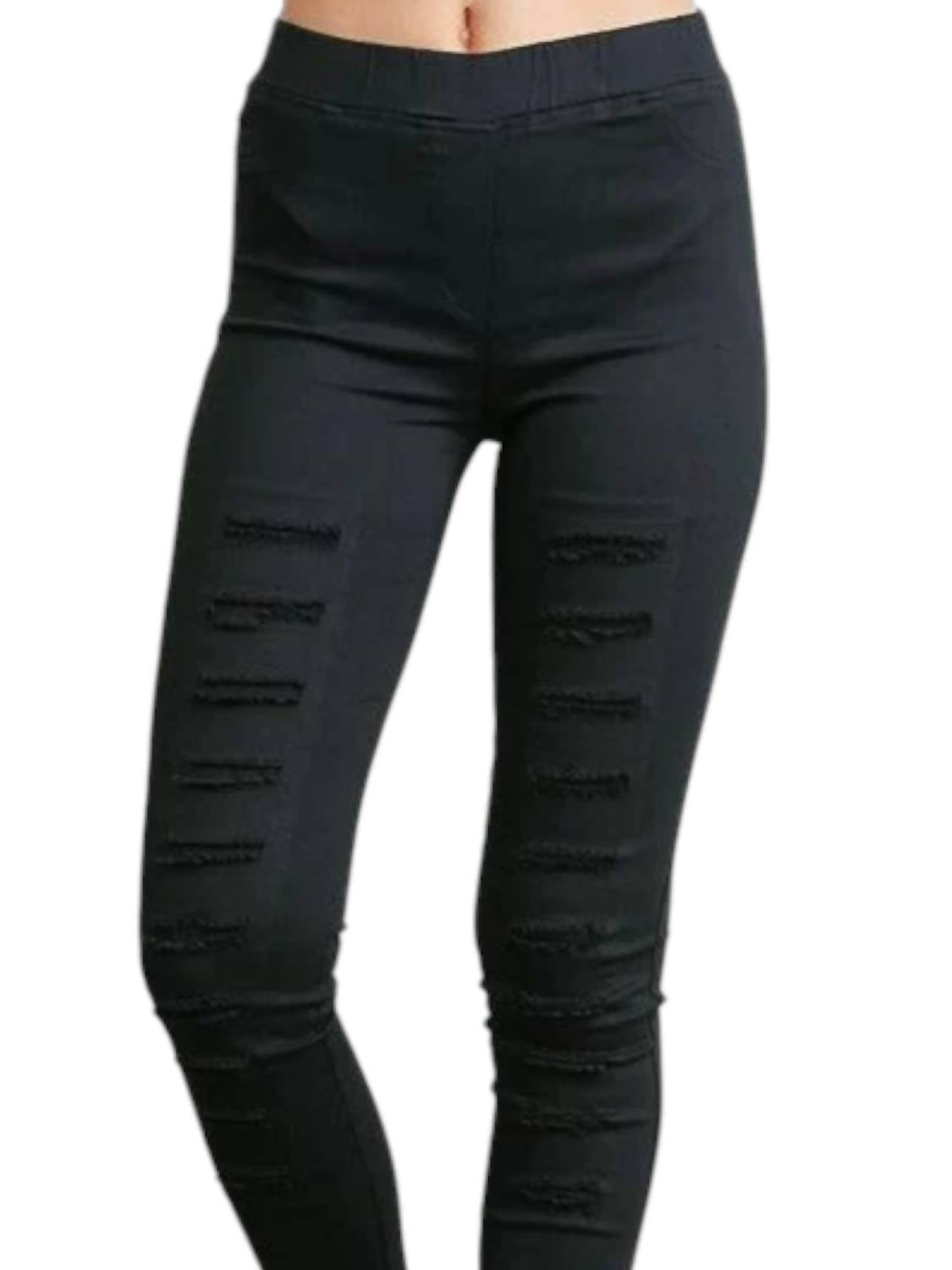 Umgee - High Waist Distressed Jeggings