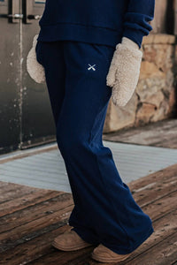 Lakegirl - Women's Ribbed Hacci Wide Leg Lounge Pants