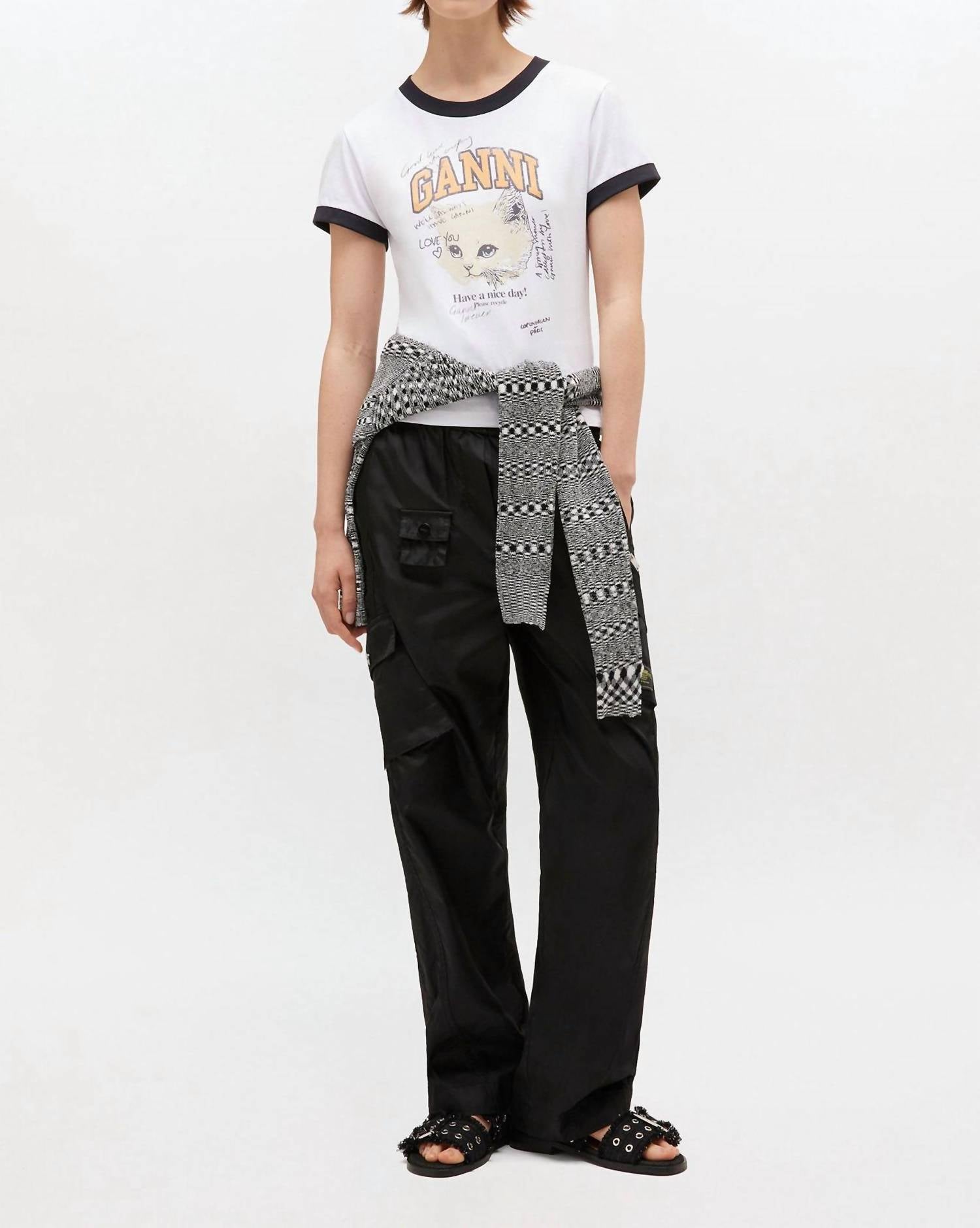 Ganni - Cropped Kitty T-shirt