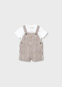 Mayoral - Striped Overall With Tee