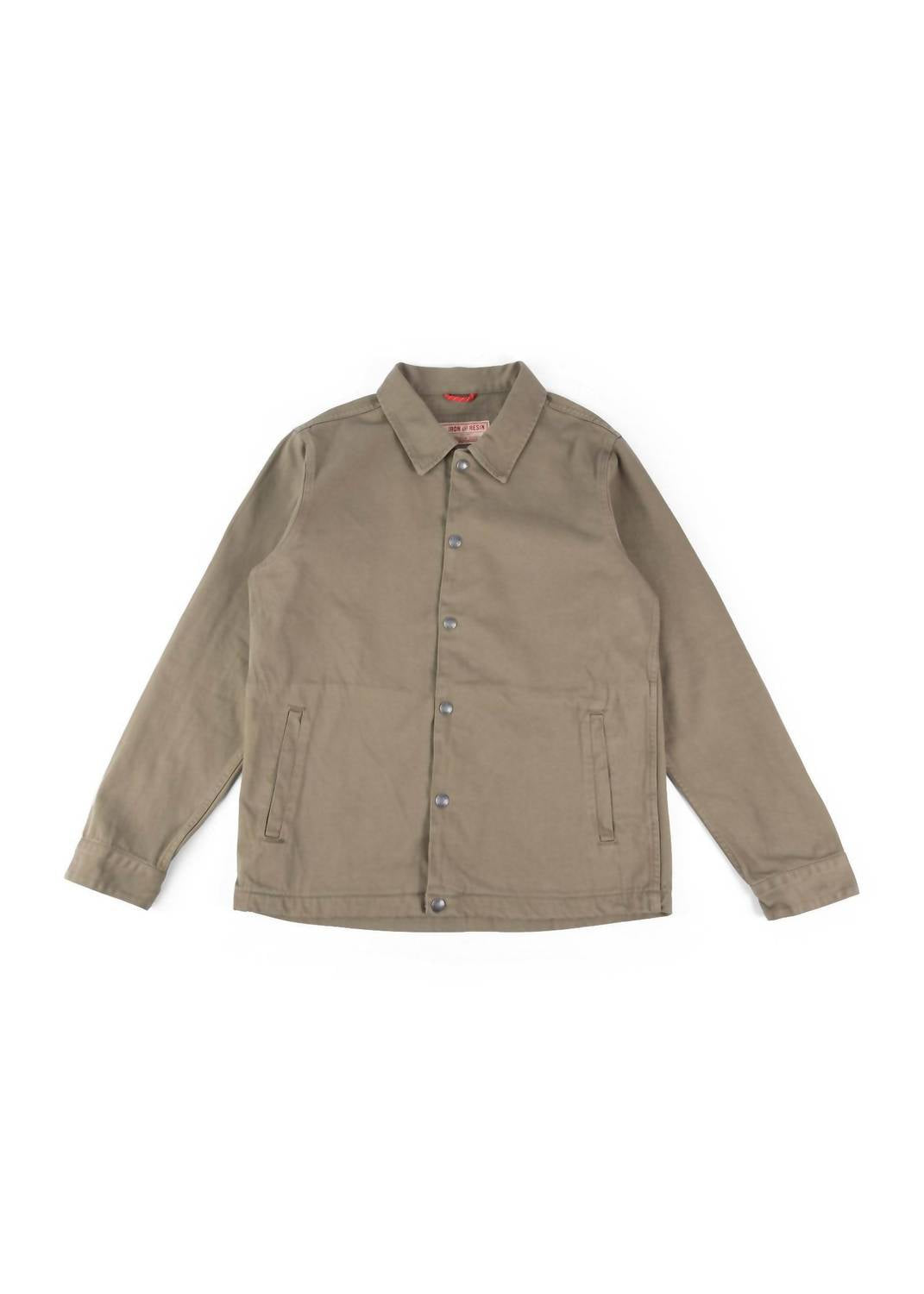 Iron & Resin Men's Coach Jacket in olive - men's jacket
