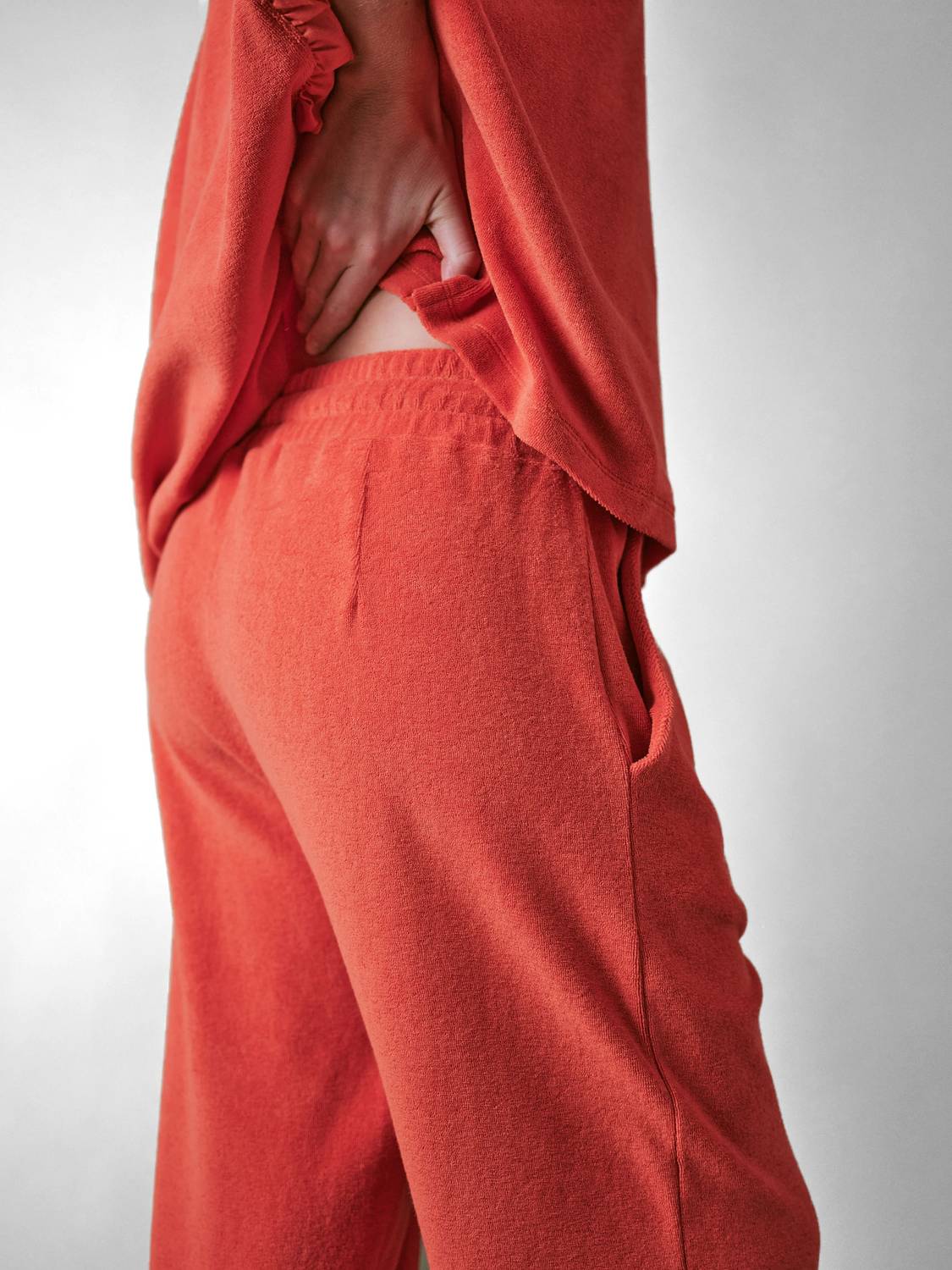 Cape Cove - Elasticated Waist Slim Terry Trouser