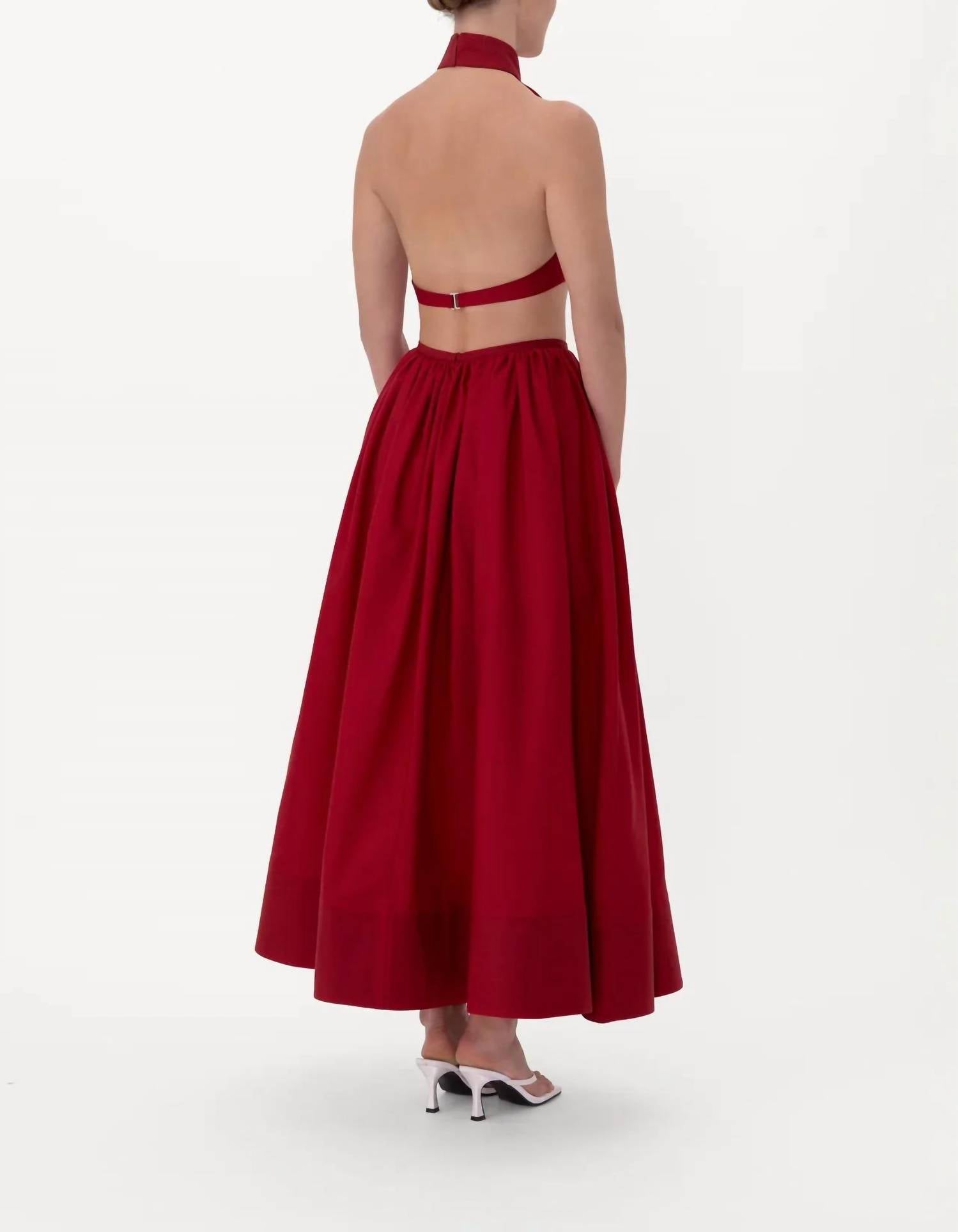 Sau Lee - Hilary Halter Crop Top And Maxi Skirt Set