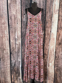 Rayon T Back Maxi Resort Wear Dress With Front Pockets