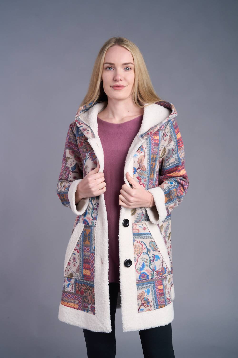 Shana Apparel - Shearling Hooded Jacket