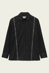 Msgm - Collar Blouse With Zipper Details