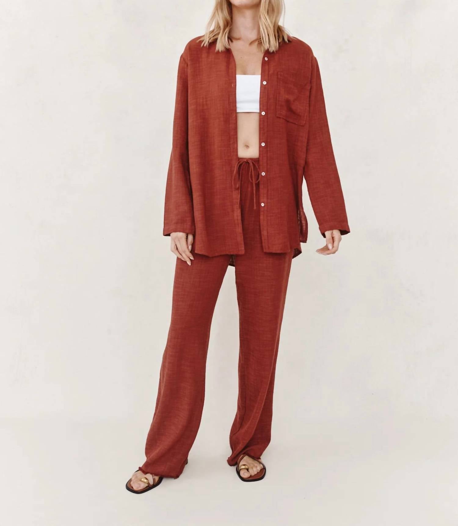 Bella Dahl - Fray Hem Beach Pants