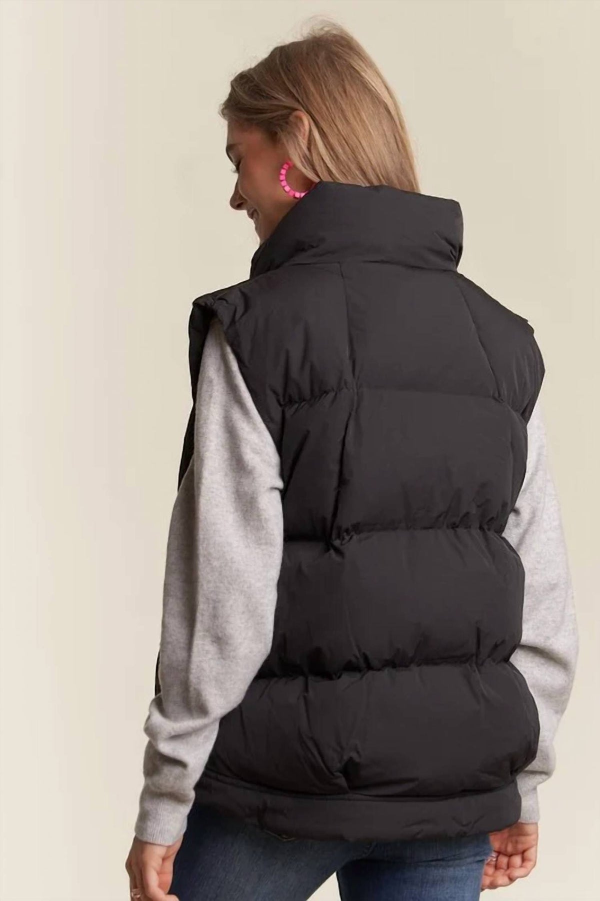 Adora - Front Zip Up Puffed Utility Vest