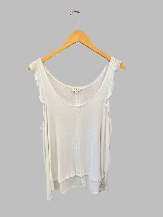 Pol - Pol Ruffled Sleeveless Top