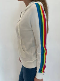 J. Society - Striped Sleeve Zip Hoodie