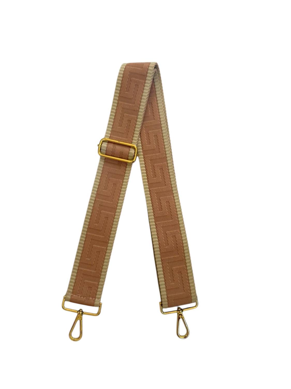Made in Italy Women's Woven Guitar Style Bag Strap in italy women s woven guitar style bag strap in blush pink - women's item