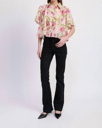 En Saison - Lois Button Front Swing Top