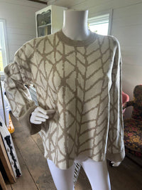 Charlie B - Women's Jacquard Crew Neck Sweater