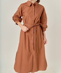 English Factory - Flared Shirt Midi Dress