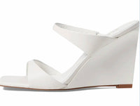 42 Gold - Women's Omira Squared Toe Wedge Heels