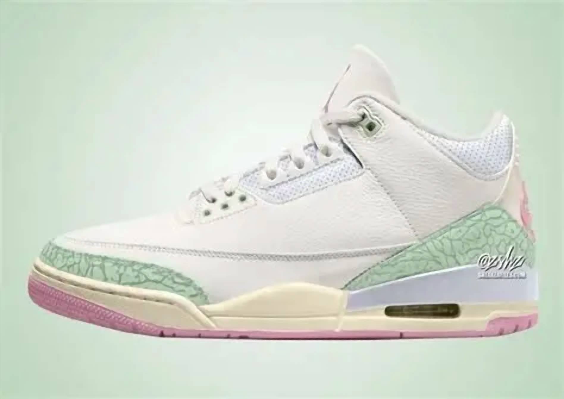 Nike - Air Jordan Retro 3 "Spring is in the Air" Sneakers