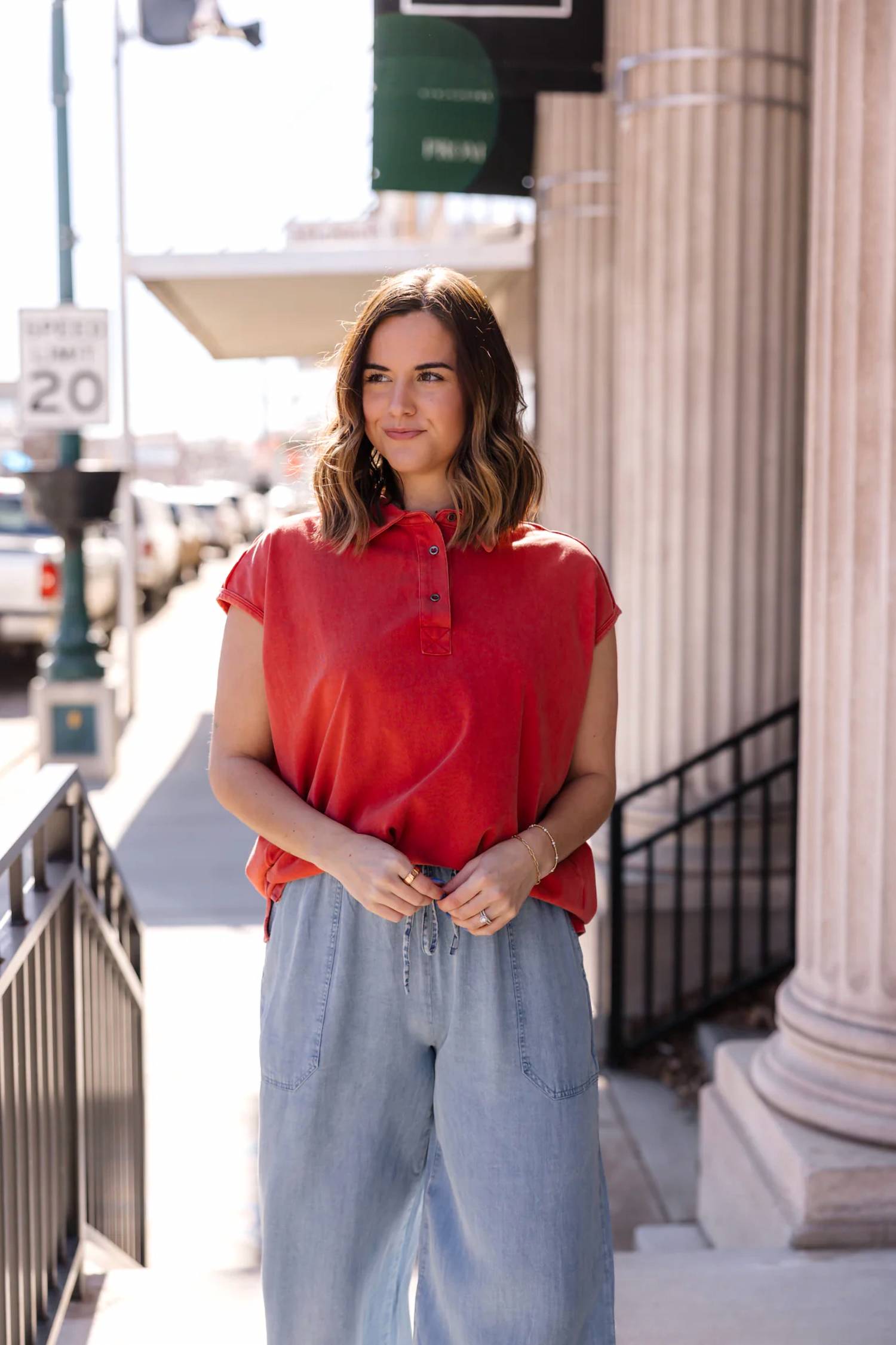 Wishlist - Aubrie Button Up Collared Shirt