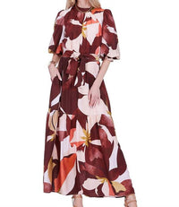 Jade - Pleated Neck Maxi Dress