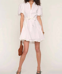 heartloom Calvin Mini Dress in white - women's dress - alternate view