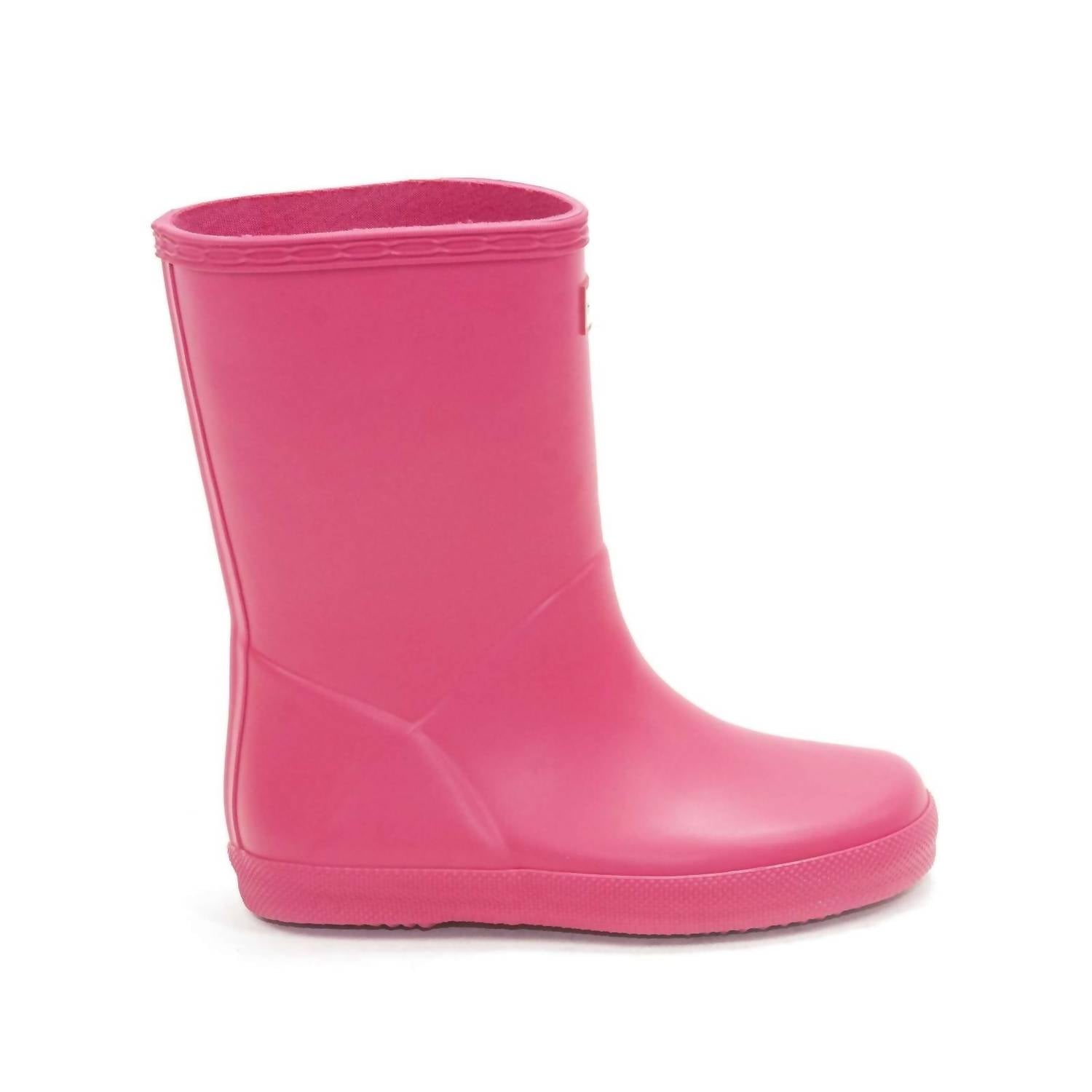 HUNTER Girls First Classic Rain Boots in bright pink - kids' shoe - alternate view