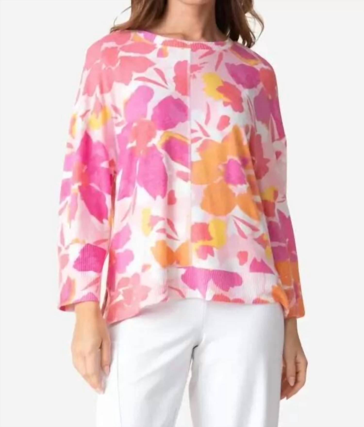 Habitat - 3/4 Sleeve Boxy Crew Blouse