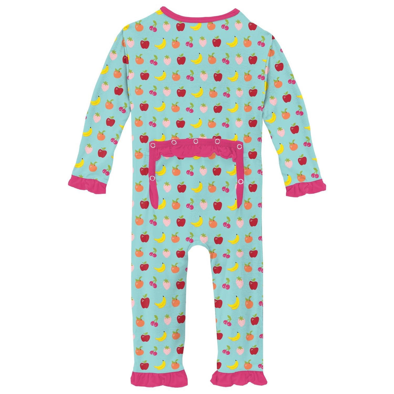 Kickee - Girls' Ruffle Coverall with Snaps