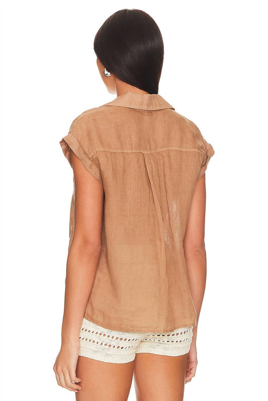 Bella Dahl - Linen Short Sleeve Pullover Top