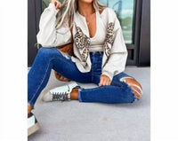 Birdie - Leopard Bow Luxe Sweatshirt