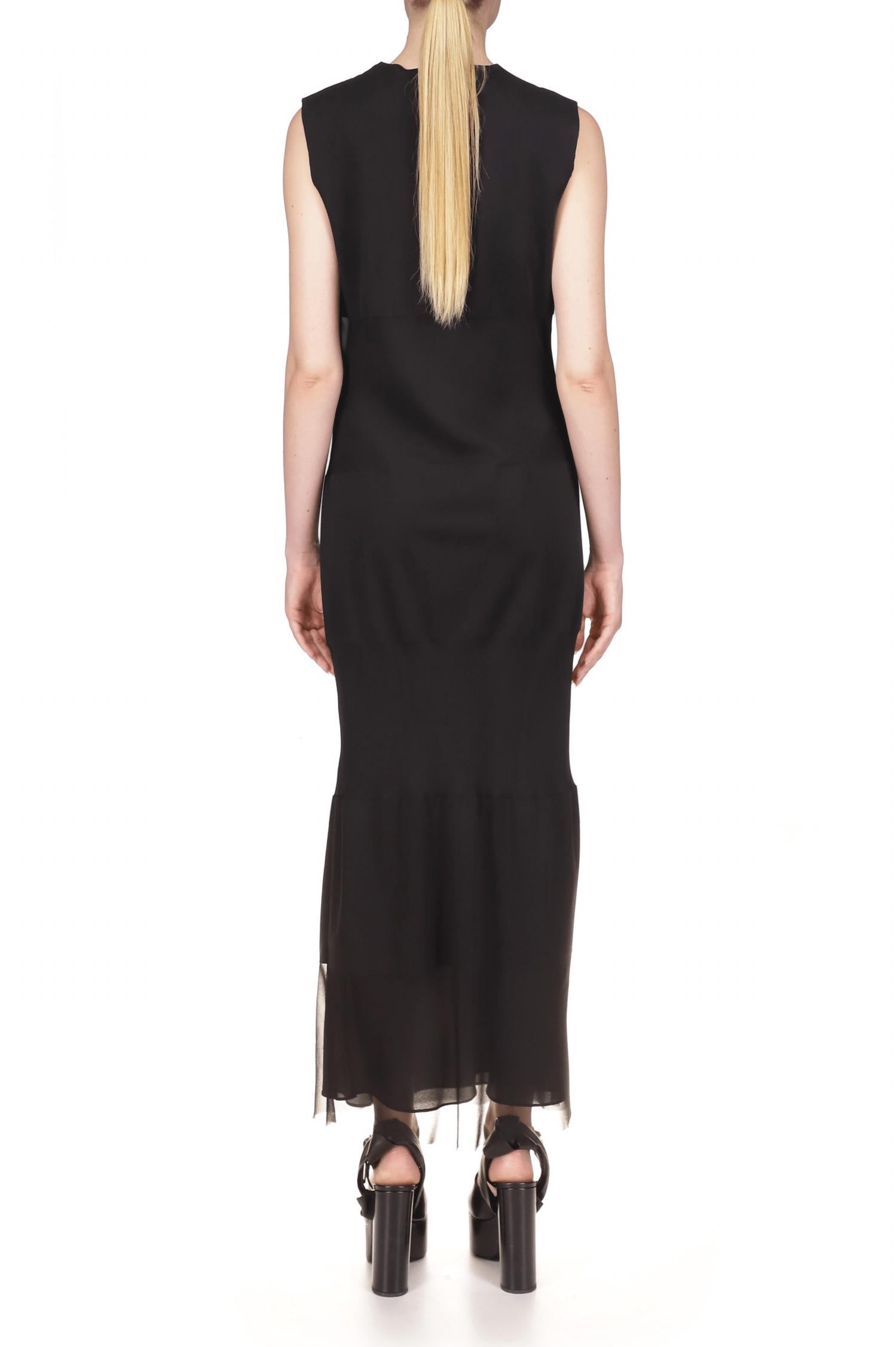 Marina Moscone - Bonded Jersey Sheath Maxi Dress