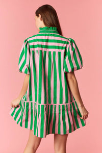 Peach Love - Stripped Mini Dress