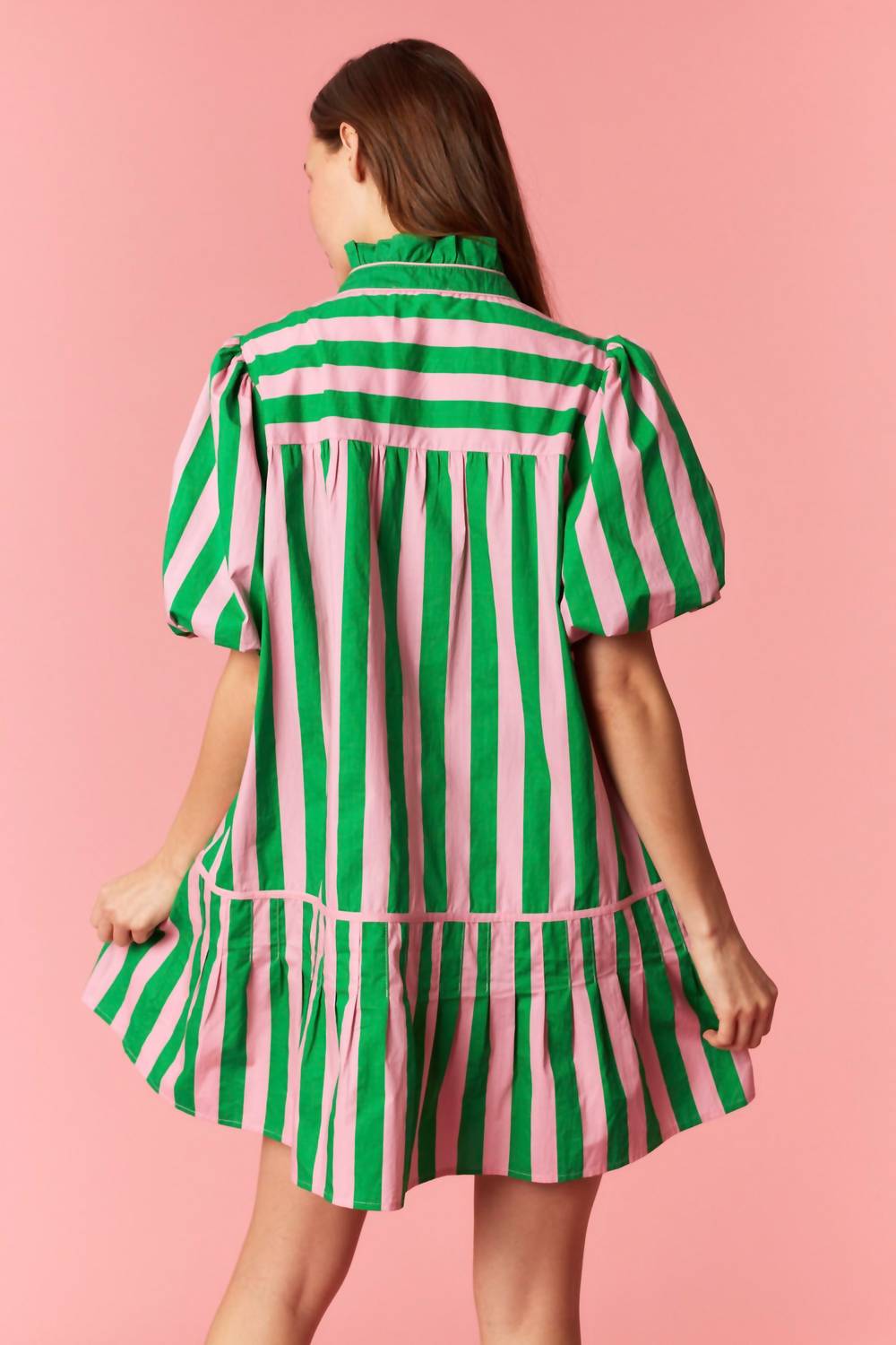 Peach Love - Stripped Mini Dress