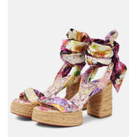 Christian Louboutin - Women's Mariza Du Desert Floral Satin Sandals
