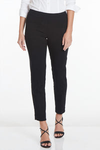 Slimsation By Multiples Clean Slate Crop Ankle Pull-on Pants in black - women's pants - detail view