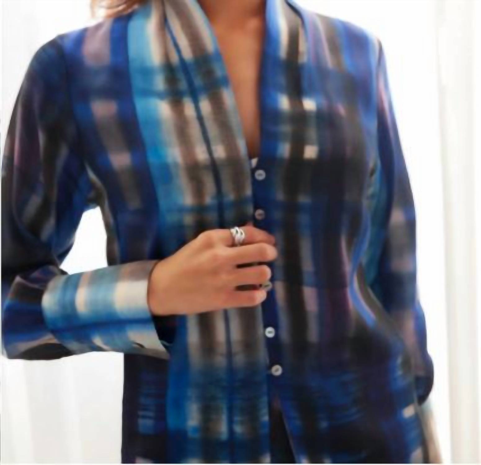 Fifteen Twenty - V Neck Button Front Blouse