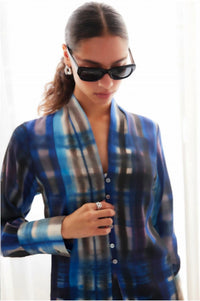 Fifteen Twenty - V Neck Button Front Blouse