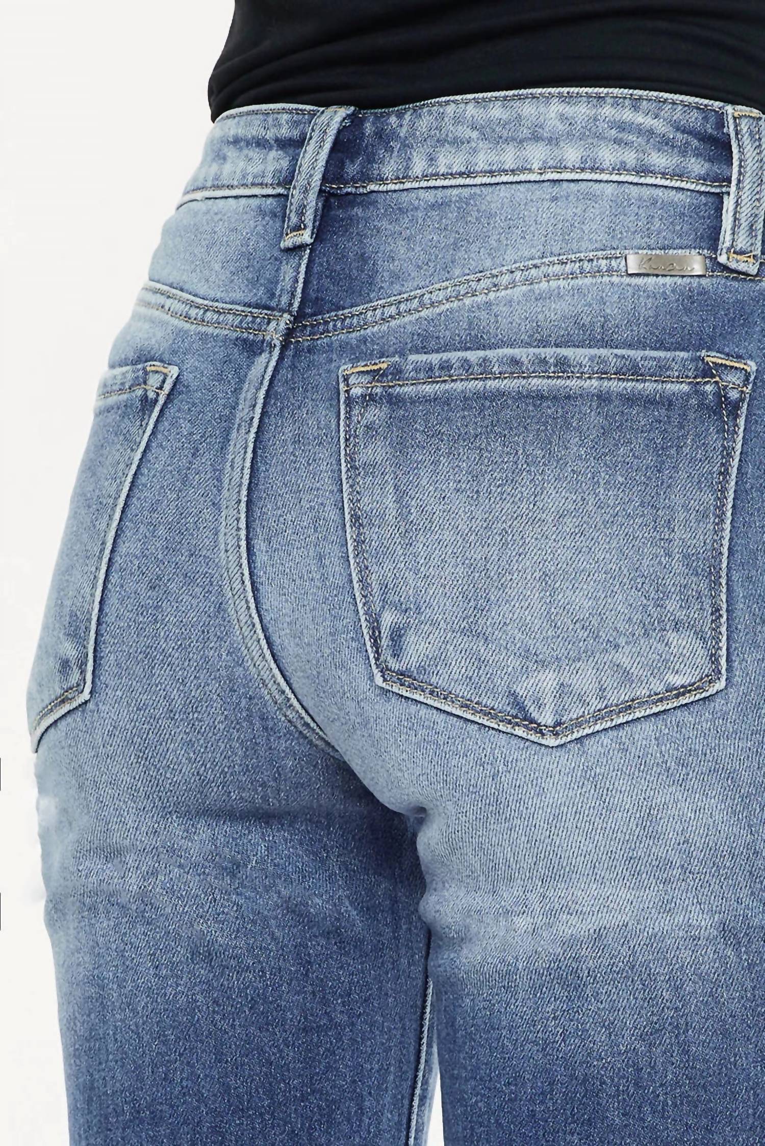 Kancan - Raven Ultra High Rise Slim Straight Leg Jeans