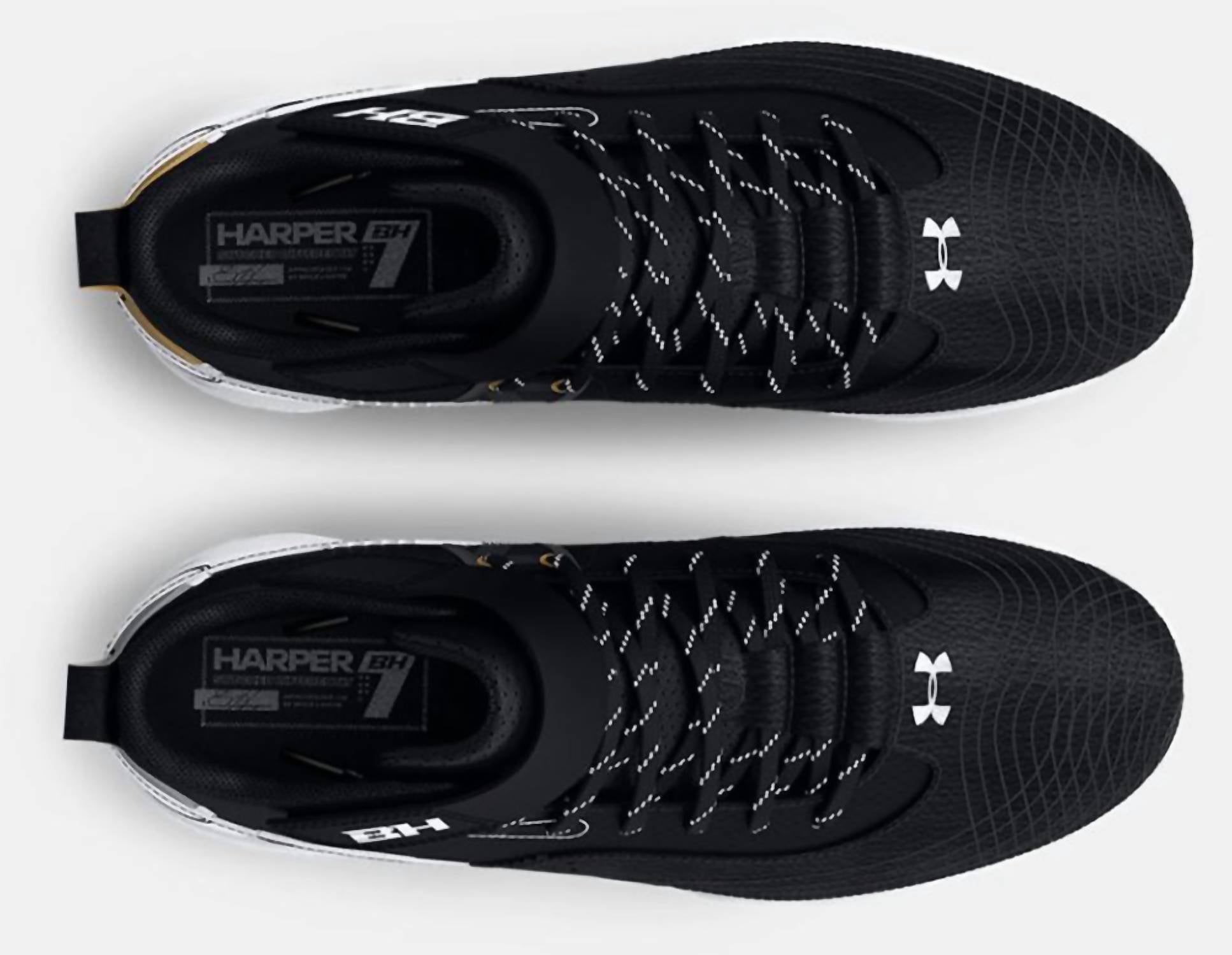UNDER ARMOUR Kids Harper 7 Mid Athletic Shoes in black - kids' sneaker - alternate view