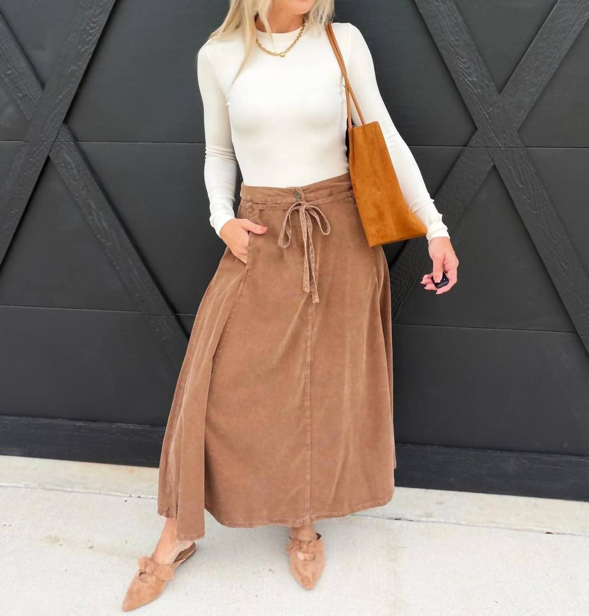 Sadie & Sage - Women's Get Like This Belted Midi Skirt