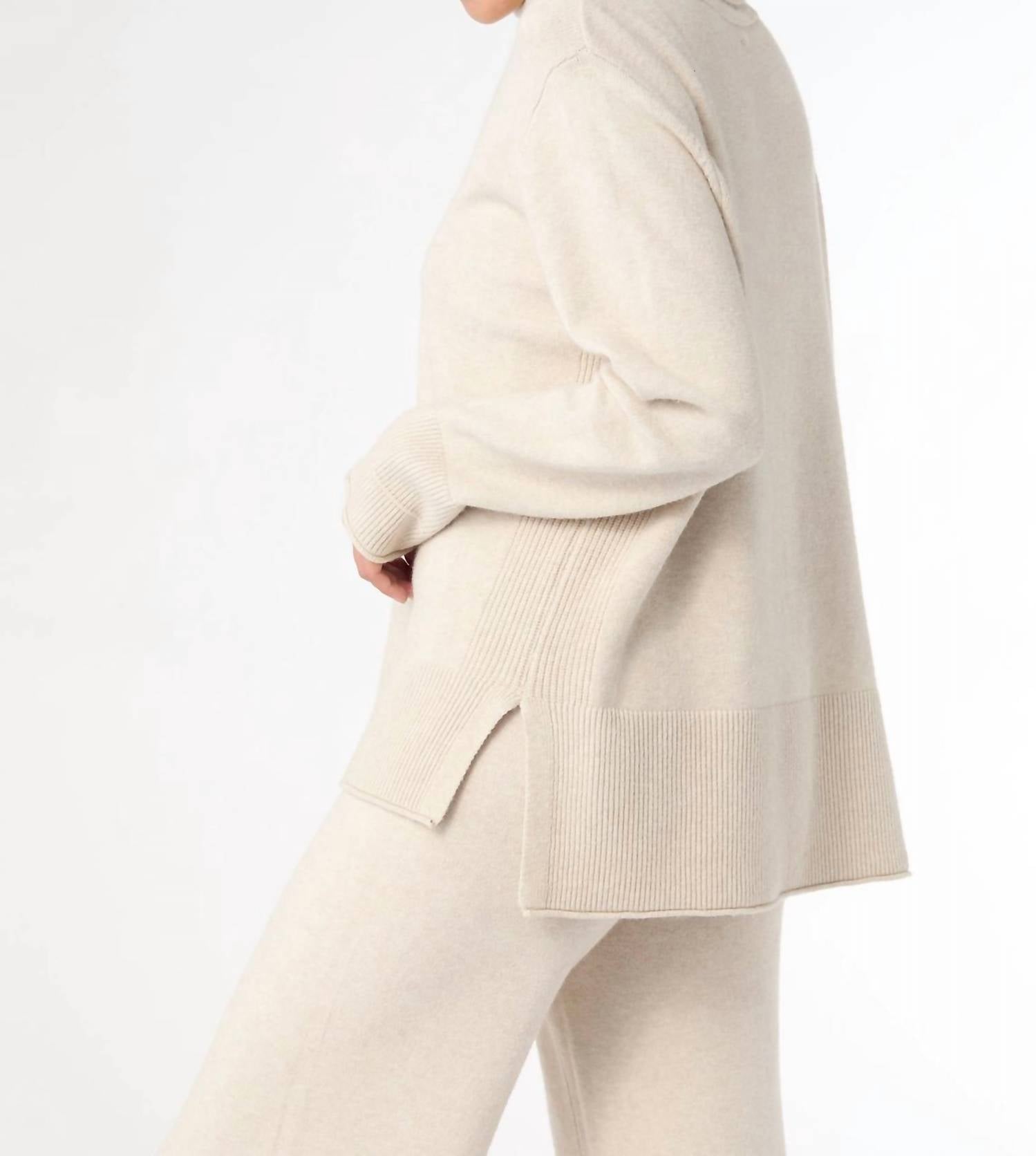 Coco + Carmen - Heavenly-luxe Cowl Neck With Rib Trim Sweater