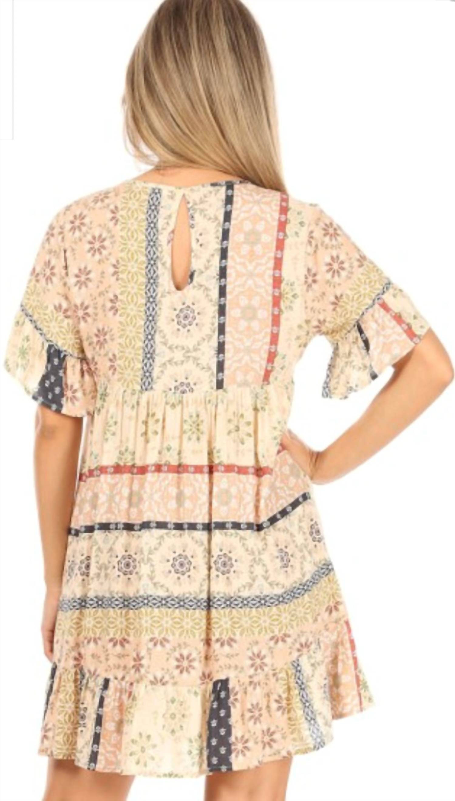 Chris & Carol - Boho Print Mini Dress