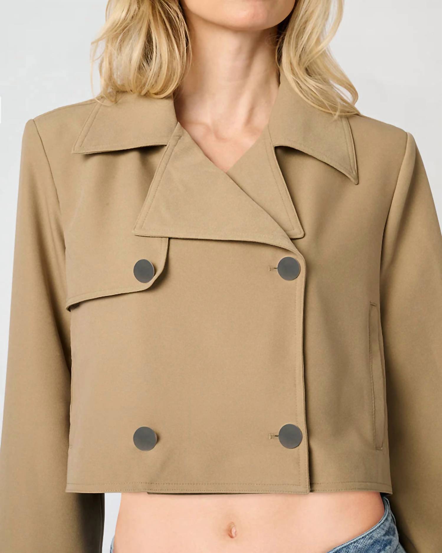 We Wore What - Cropped Trench Coat
