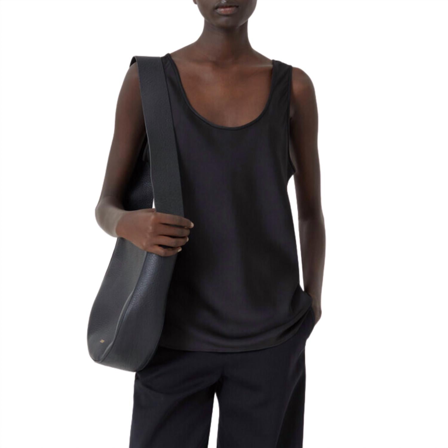 CLOSED Women's Shiny Top in black - women's tank top - alternate view