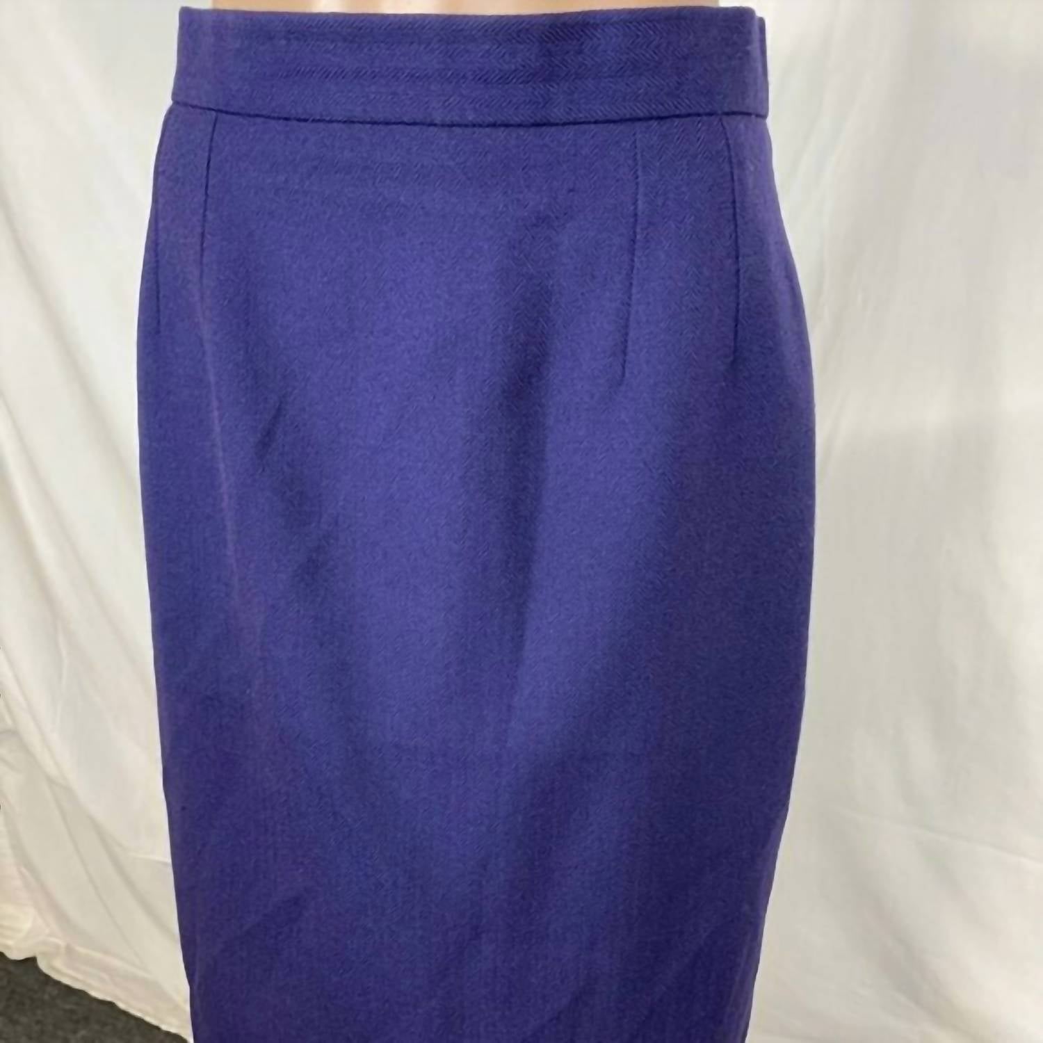 Givenchy Women's Wool Twill Pencil Skirt in marine blue - women's skirt