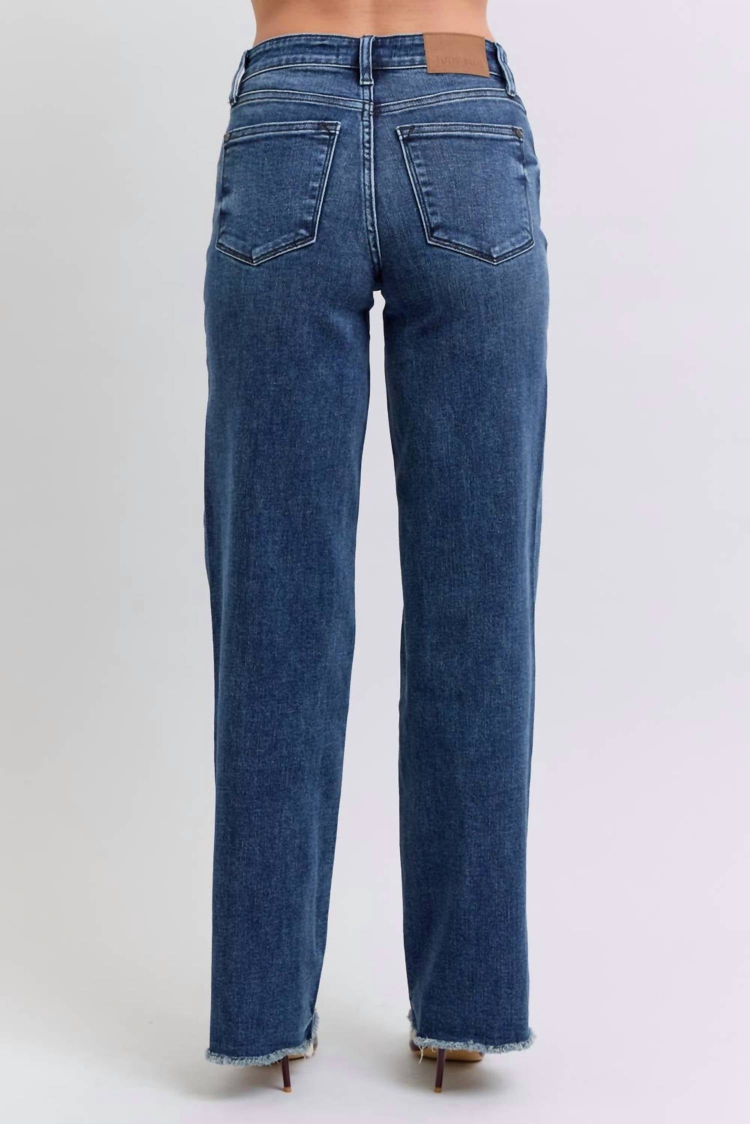 Judy Blue - Mid Rise Wide Leg Jeans