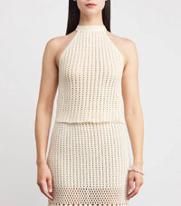 Escvdo - Reflejo Crochet Halter Top