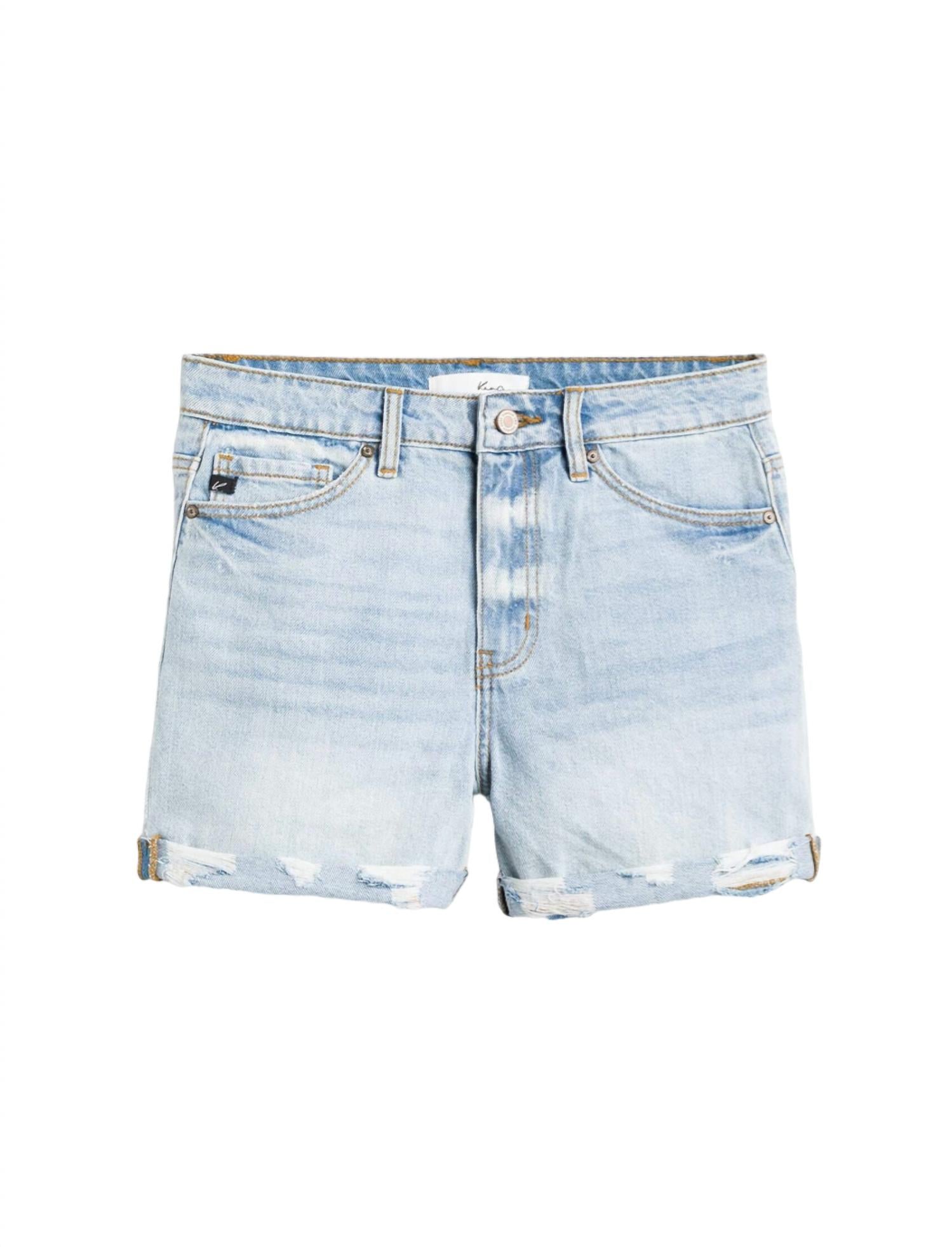 Kancan - Women's Cuffed Hem Mom Short